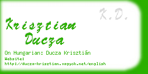 krisztian ducza business card